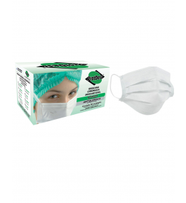 Máscara Cirúrgica Descartável Tripla Caixa com 50 unidades - ProtDesc - Cor Branca